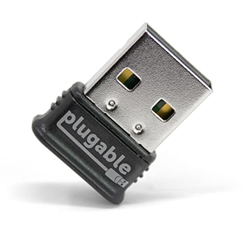 Plugable USB Bluetooth Adapter, 4.0 Low Energy, Micro (kompatibel mit Windows 10, 8.1, 8, 7, Raspberry Pi, Linux, Stereokopfhörer & klassischem Bluetooth)